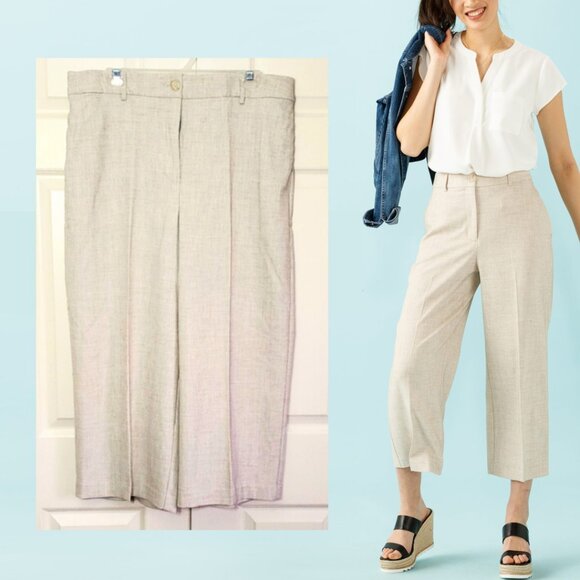 NWT Heathered Cropped Wide Leg Dress Pants - Size 16 - Picture 13 of 13